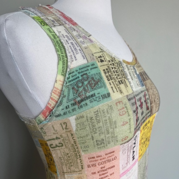 Printed Artwork Blue Label Made In Italy Linen Tickets Posters Tank Top Tee Smal - Picture 10 of 14